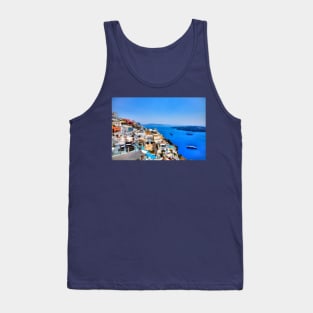 Santorini Caldera And Cruise Ships Tank Top